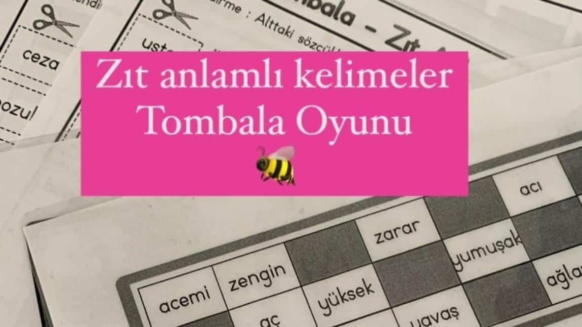 Zıt Anlamlı Kelimeler Tombala Oyunu